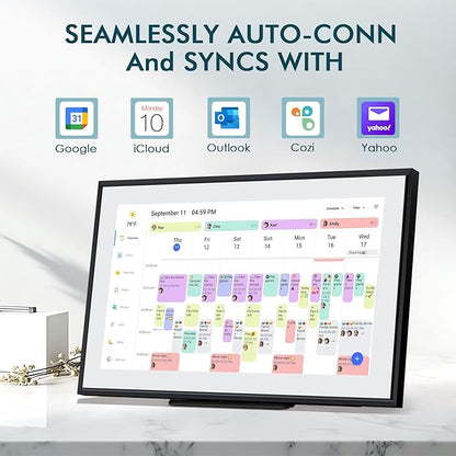 Digital Calendar 15.6 Inch Electronic Wall Calendar and Chore Chart 1920 * 1080P IPS Touchscreen Wall Smart Weekly and Monthly Planner for Family Meal Planning Gift for Women
