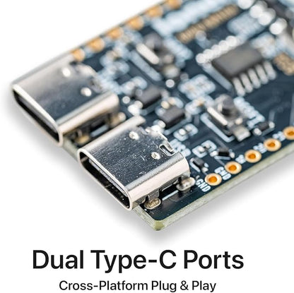 ESP32-S3 Development Board Gold Edition 16MB Flash 8MB PSRAM Dual USB-C IPEX Antenna WiFi Bluetooth for Arduino IoT Projects, MicroPython & ESP-IDF N16R8 (16MB +Antenna Gold Edition)