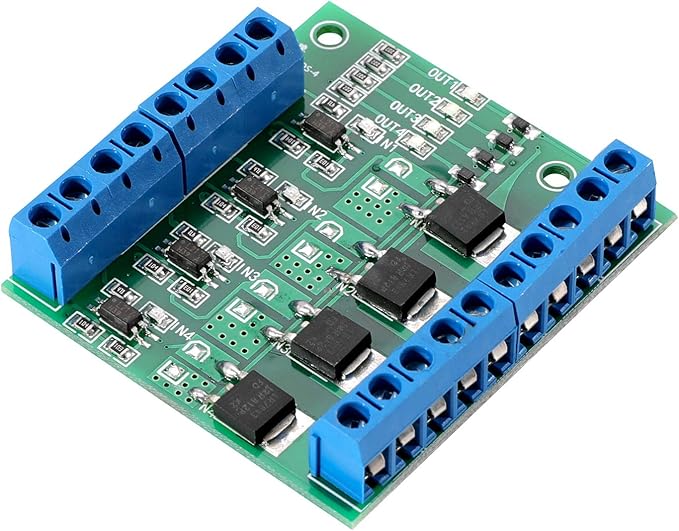 MOSFET Trigger Switch 4 Channel Drive Module 400W DC 3.7-27V 10A Large Power PWM Adjustment Electronic Switch Control Board
