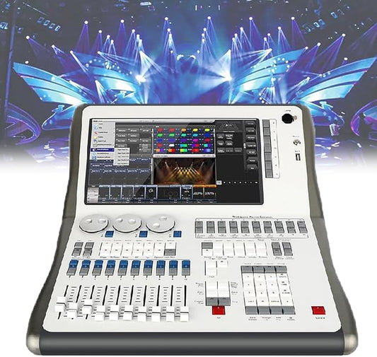 14.1" Professional DMX512 Lighting Controller, 2048 Channels, 4 DMX Outputs, Supports Art-net & Titan-net, Perfect for Light Shows & Events