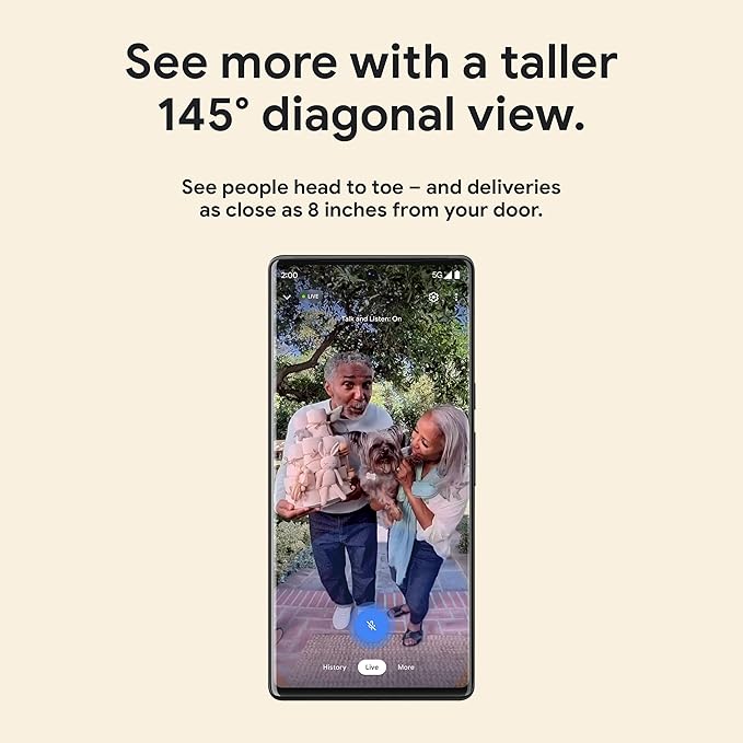 Google Nest Doorbell - (Wired, 2nd Gen) - Wired Video Doorbell Camera - Doorbell Security Camera - Ivy