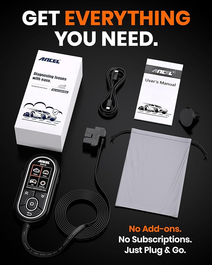 ANCEL BD310 OBD2 Scanner & Engine Code Reader - Advanced Battery Test, Trip Analysis, Performance Test, Bluetooth Diagnostic Tool for Android & iPhone - Works for All 1996+ Vehicles