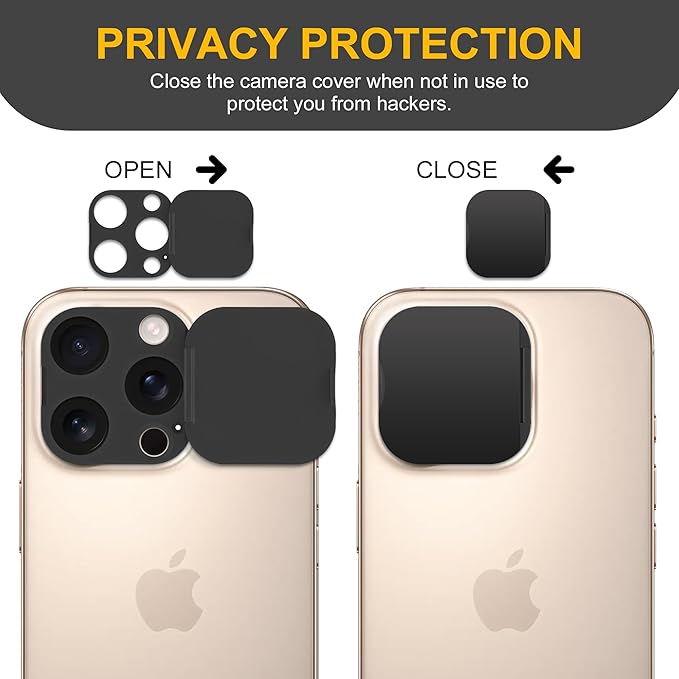 3 Pack Privacy Cover Compatible for iPhone 14 Pro/iPhone 14 Pro Max with 2 Front Camera Privacy Cover, Anti-Spy Camera cover, Easy-Adhesive Design, Safeguard on iPhone 14 Pro/iPhone 14 Pro Max