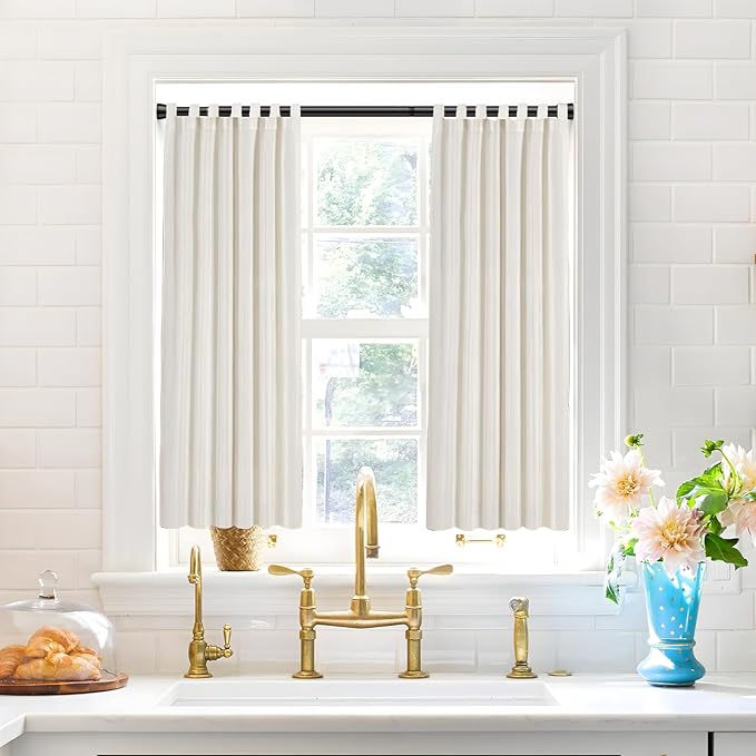 Black Shower Curtain Rod 43 To 73 Inch Tension Shower Rod For Bathroom 7/8" Adjustable Spring Curtain Rod No Drilling Spring Curtain Rod Black Tension Curtain Rods for Windows Doorway Closet