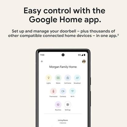 Google Nest Doorbell - (Wired, 2nd Gen) - Wired Video Doorbell Camera - Doorbell Security Camera - Ivy