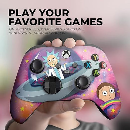 DreamController Schwifty Rickky & Mortty Custom X-box Controller Wireless compatible with X-box One/Series X/S Proudly Customized in USA with Permanent HYDRODIP (NOT JUST A SKIN)(MODDED)