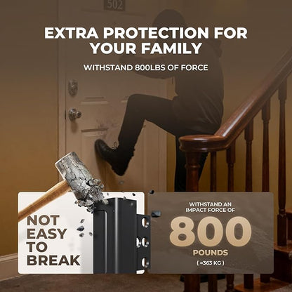5 Pack Home Security Door Reinforcement Lock, Childproof Safety Door Lock Latch Stopper, Removable Screw-Mounted, Prevent Home Unauthorized Entry, Aluminum Construction, Withstands 800 lbs