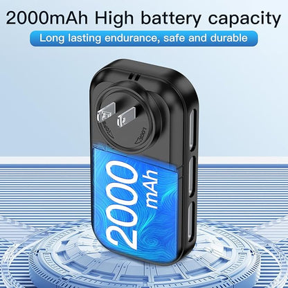 4IN1 Plug in Smoke & Carbon Monoxide Detector Combination Builti-in 2000 mAh Backup Battery HD Screen [Smoke CO Temp Humidity Sensor] Alarm for Home Travel Hotel Indoor (Black)