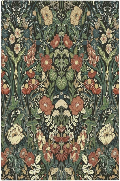 Light Switch Cover Plate Vintage Dark Floral William Morris Green Flower 1 Gang No Device Blank Electrical Wall Plates Faceplate Decorative Switch Plate for living Room Home Decor