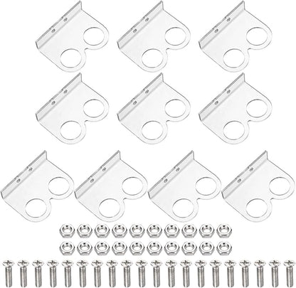 MECCANIXITY 10 Pcs Ultrasonic Sensor Mounting Bracket for Distance Sensor Module, Ultrasonic Module Accessories with Screws and Nuts, Transparent