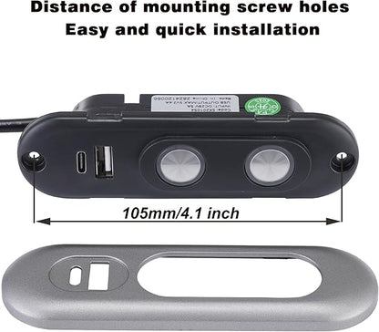 Recliner Switch,2 Button 5 Pin Lift Chair or Power Recliner Manual Control with USB A and C Interfaces Recliners Replacement Parts Limoss Lazboy Pride Catnapper Stand