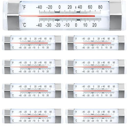9 Pcs Freezer Kitchen Thermometer Refrigerator Thermometer Fridge Thermometer Freezer Cooler for Kitchen Restaurant Home Decoration