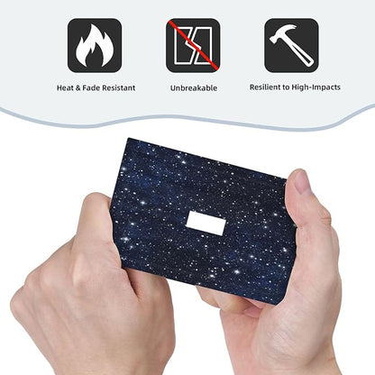 Personalized Wall Plate Decorative Light Switch Cover Night Sky Star Cosmic Starry Fantasy Galaxy Universe Space Single Toggle Switchplate 1 Gang Switchcover Decora Light Switch Plate