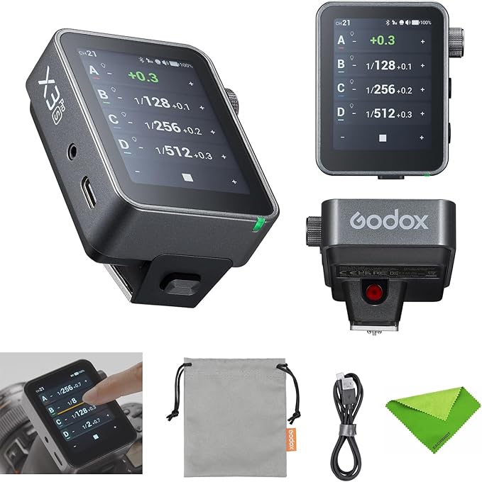 Godox X3 Pro S X3Pro S Touchscreen TTL Flash Trigger for Sony, 2.4G Wireless, 2.4" LCD Screen, Bluetooth Integration & APP Control, Wireless Speedlight Transmitter for Sony Cameras(Godox X3-S Upgrade)