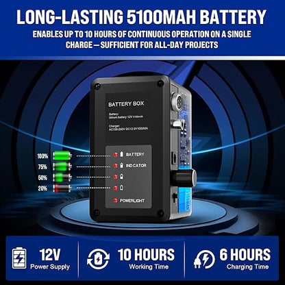 Sewer Camera Self-Leveling, 100ft Drain Camera with Meter Counter, 9-inch HD, Plumbing Cameras Snake with 12 LED Lights, 5100mAh Battery, IP68 & 32GB DVR Recording for Duct Sewer Line Pipe Inspection