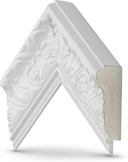 Tuscan Gloss White 55" Premiere Deco TV Frame - Compatible ONLY with Samsung The Frame TVs (Fits 2021-2025, LS03A, LS03B, LS03C, LS03D, LS03FA)
