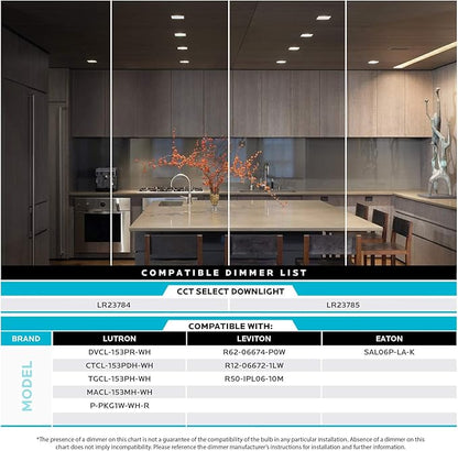 LUXRITE 4 Inch Square Recessed LED Can Lights, CCT Color Temperature Selectable 2700K | 3000K | 3500K | 4000K | 5000K, Dimmable Recessed Lights, 750 Lumens, CRI 90, Energy Star, Wet Rated (4 Pack)