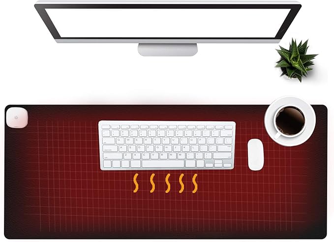 Warm Desk Pad, Office Desk Mat,3 Speeds Touch Control Warm Big Mouse Pad, 31" x 13" Extended Edition Gaming Mouse Pad, Foot Warmer Pad (Black)