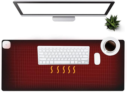 Warm Desk Pad, Office Desk Mat,3 Speeds Touch Control Warm Big Mouse Pad, 31" x 13" Extended Edition Gaming Mouse Pad, Foot Warmer Pad (Black)