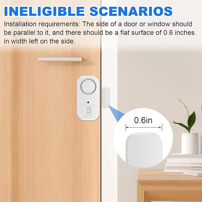 Door Window Alarm Sensors - Door Alarms for Kids Safety, Door Alarms for Home Security, for Home, Office, Store, Garage, Dorm Room, Apartment, RV, 8 Pack
