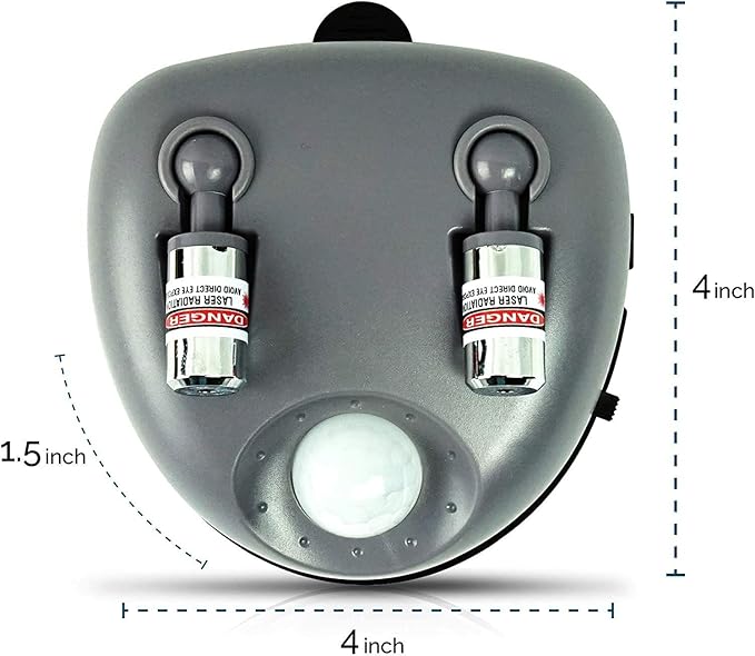ZONETECH Garage Parking Assist Dual Laser Guide - High-Tech Professional 360 –Degree Adjustable to Wider Angles, Sensor with AC Adapter and Battery Backup for Car/Automotive (2 Pack)