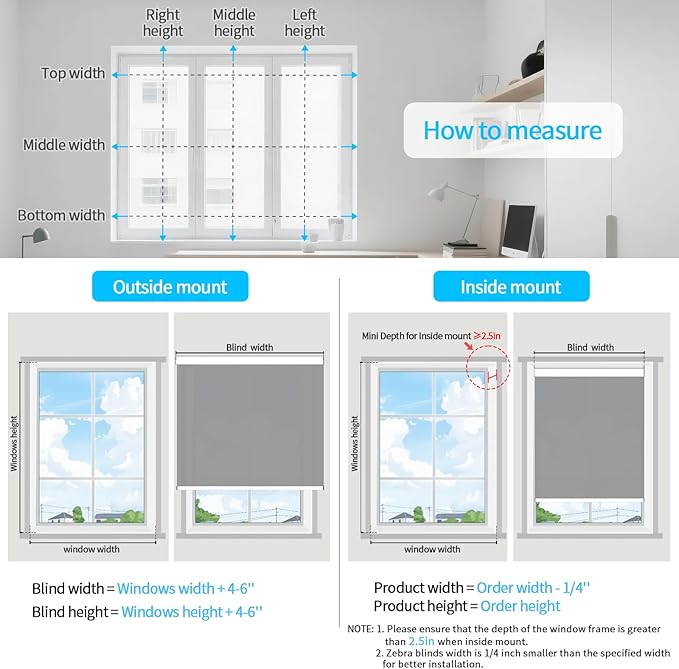 Motorized Blinds with Remote Custom Size Blackout Smart Roller Shades Compatible with Alexa Google, Electric Blinds for Windows