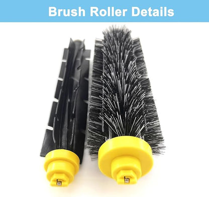 Roomba 676 Replacement Parts for iRobot Roomba 600 Series 676 694 675 692 695 677 671 655 645 690 680 660 650 620 614 & 500 Series 595 585 564 Robot Vacuum Cleaner, 2 Bristle & 2 Beater Brush