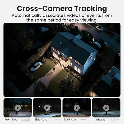 SOLIOM- True 8MP HD Security Cameras Outdoor Wireless, Add-On Camera, Solar Powered, Auto Tracking,Requires Homebase, Homebase Supports Up to 4 Cams