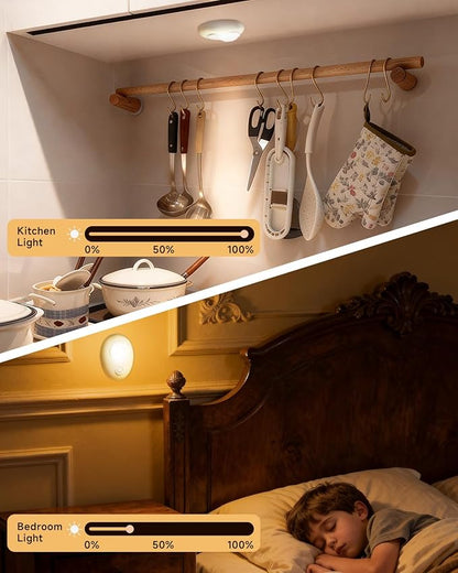 LEPOTEC LED Puck Lights, Rechargeable Battery Light,3 Color Temps Tap Lights,Wireless Closet Light,Under Cabinet Lighting,Magnetic Sitck On Lights for Kitchen,Closet,Pantry,Shelves(3 Pack)