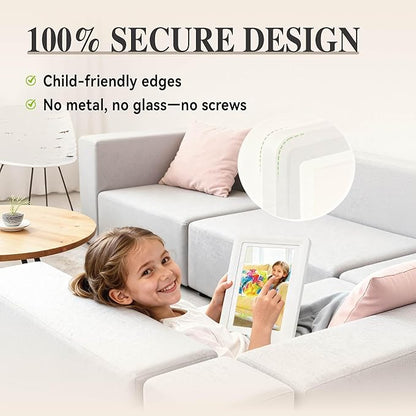 White 5x7 Picture Frame with Acrylic Front, ABS Frame for 5x7 or 4x6 Photos, Shatterproof UV-Resistant Tabletop Photo Frame, Vertical/Horizontal Display for Home Décor