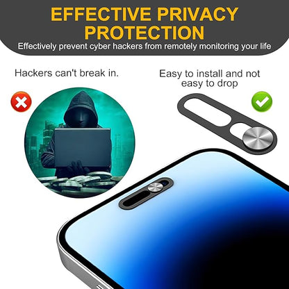 3 Pack Privacy Cover Compatible for iPhone 16 Pro/iPhone 16 Pro Max with 2 Front Camera Privacy Cover, Anti-Spy Camera Cover, Easy-Adhesive Design, Safeguard on iPhone 16 Pro/16 Pro Max. Black