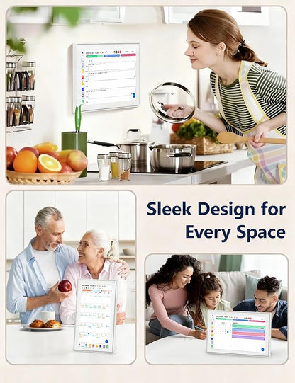 Smart 15.6" Digital Calendar Chore Chart - HD Touchscreen Family Organizer with Schedule, Chore Chart, Meal Planner, Photo Display, Online Calendars Sync, 2026 Wall/Desk Mountable Gift for Home & Office