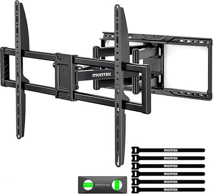 monTEK Heavy-Duty Full Motion TV Wall Mount Bracket for 50–100″ TVs up to 200 lbs – 4X Load Tested, Dual Arm Extension to 25.1″, Tool-Free Tilt/Swivel/Level, Max VESA 900×600, Fits 12/16/18/24" Studs