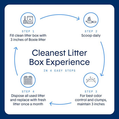 Boxie® Probiotic 40 Day Natural Odor Control Cat Litter, 16lb Clumping Clay Kitty Litter (Pack of 2)