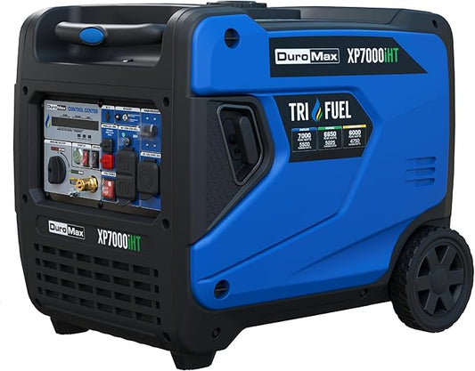 DuroMax XP7000iHT 7,000-Watt Portable Tri Fuel Inverter Generator