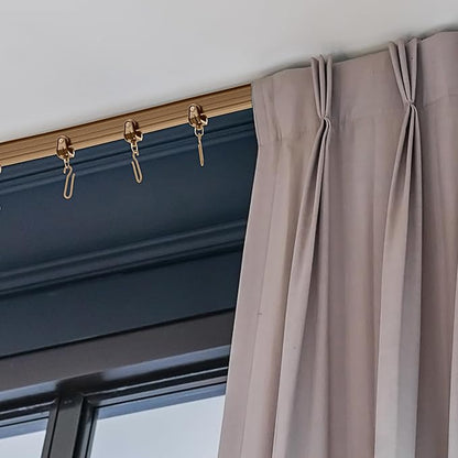 Jetec Curtain Tracks Ceiling Flexible Curtain Track Bendable Rail Curved Wall Mounted for Living Room Bedroom Divider Rod RV(5 Meter/ 16.4 Feet,Brown)