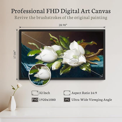 BSIMB 32 Inch Large Digital Picture Frame, Touchscreen 64GB 1920x1080 FHD WiFi Photo Frame Electronic Display Wall Mount Include, Share Pictures/Videos via App/USB/SD, Easy Setup, Gifts for Mom, Black