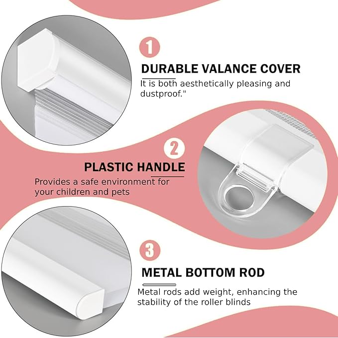 Shadesu Cordless Zebra Blinds for Windows, 68" W x 72" H, Grey, Dual Layer Free-Stop Zebra Shades, Light Control for Day and Night, Sheer Blinds for Indoor Windows, Bedroom, Kitchen