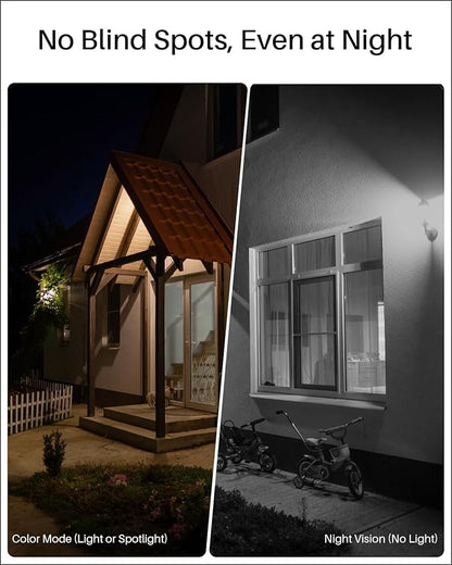 WUUK Security Cameras Wireless Outdoor, Indoor Camera, Home Surveillance System, 2K, No Monthly Fee, Motion Alert, Night Vision, 2.4/5 GHz WiFi, Compatible with Alexa & Google, 4-Camera Kit