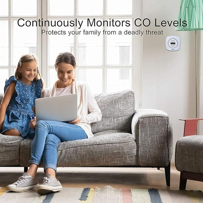 3 Packs Carbon Monoxide Detectors - Hembisen CO Alarm Detector Monitor Battery Operated with Digital Display for House Kitchen Restaurant Hotel Office