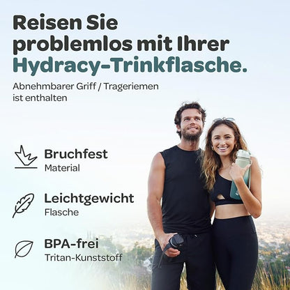 Hydracy Water Bottle with Time Marker -Large 32oz BPA Free Gradient Water Bottle - Leak Proof Gym Bottle with Fruit Infuser Strainer & Times to Drink -Ideal for Fitness Sports & Outdoors