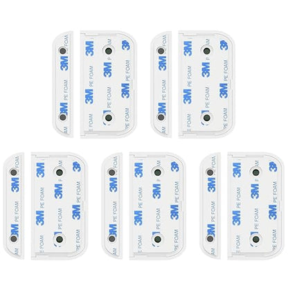 Ring Contact Sensor Adhesive | Ring Sensor Mounting Tape Replacement Pads | Works with Door, Window, Wall Alarm Sensors | Easy Mount, No Cutting, Peel and Stick (10 Pack Sensor + Magnet Side)