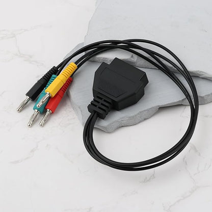 ECSiNG Car 16 Pin OBD2 Female to 4mm Banana Plug Adapter Cable 30cm for KTS Professional Systems and Pre-OBD Multiplexer System