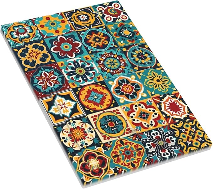 Light Switch Cover Plate Mexican Talavera Colorful Mosaic Tiles 1 Gang No Device Blank Electrical Wall Plates Faceplate Decorative Switch Plate For Bathroom Kitchen Decor