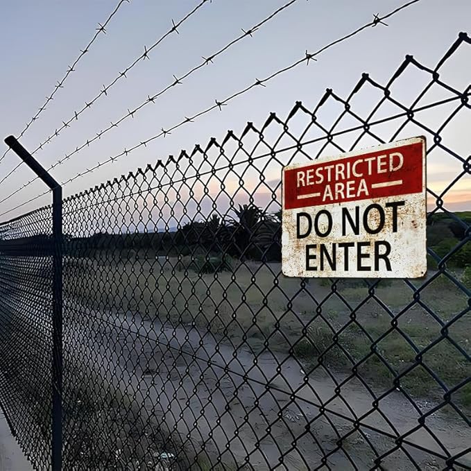 dingleiever-Restricted Area Sign -Do Not Enter Wall Art Sign 812 inch