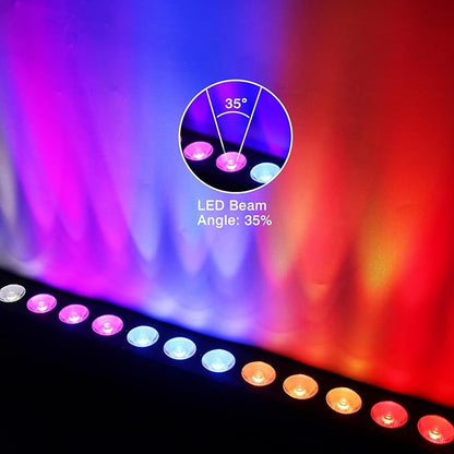 LED Stage Wash Light Bar - OPPSK 150W 6IN1 RGBWA+UV Color Changing Linear Wall Washer DJ Light Bar by DMX 8 Zones Control Sound Activated Uplight for Event Party Church Wedding Stage Lighting