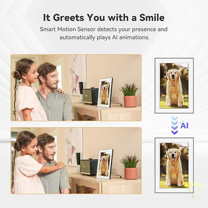 Digital Picture Frame - 10.1" HD Display AI Magic Frame, Touch Screen Digital Photo Frame with Easy Setup, Unlimited Cloud Storage, Gifts for Parents and Grandparents