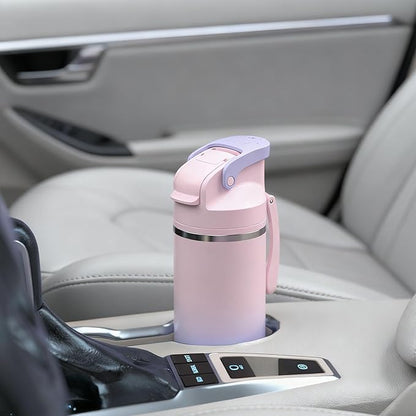 OISIZ Insulated Water Bottle 20 oz with 2 in 1 Spout and Straw Lid,One Click Safety Lock,100% Leakproof,Keep Cold 24H,Vacuum Stainless Steel Water Bottle for School,Travel and Sports,Dishwasher Safe