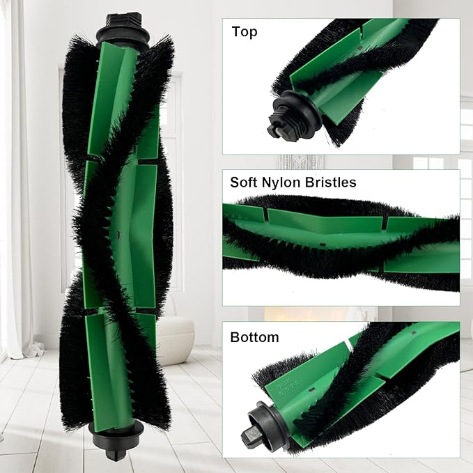 14 Pack Replacement Parts kit for iRobot Roomba Combo Essential Series Q0120, Q0520, Y0140, Y0110, Q011 Robot Vacuum Cleaner, 1 Main Brush, 4 Side Brushes,4 Hepa Filters,4 Mop Cloth,1 Cleaning Brush