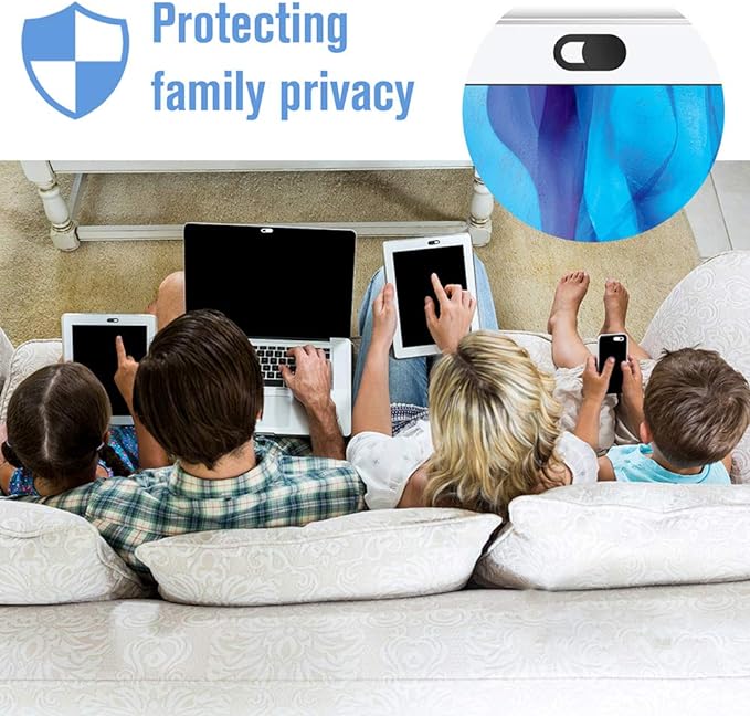Webcam Cover Slide, [6 - Pack]Ultra-Thin Web Camera Cover for Laptops, PC,Computer and Apple Devices like MacBook,iMac, iPad and iPhone 6/7/8 Plus.0.022in Thick Web Blocker for Privacy and Security